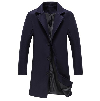 2023 Autumn Mens Solid Color Casual Business Woolen Coats